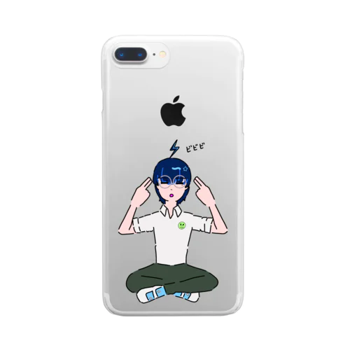 念じボーイ Clear Smartphone Case