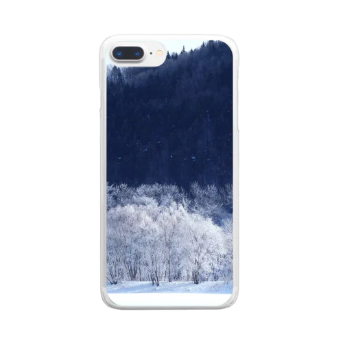 北海道の雪景色 Clear Smartphone Case