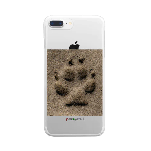 犬の足跡 Clear Smartphone Case