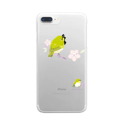 春告鳥 うぐいす色のメジロ スケッチ 0536 Clear Smartphone Case