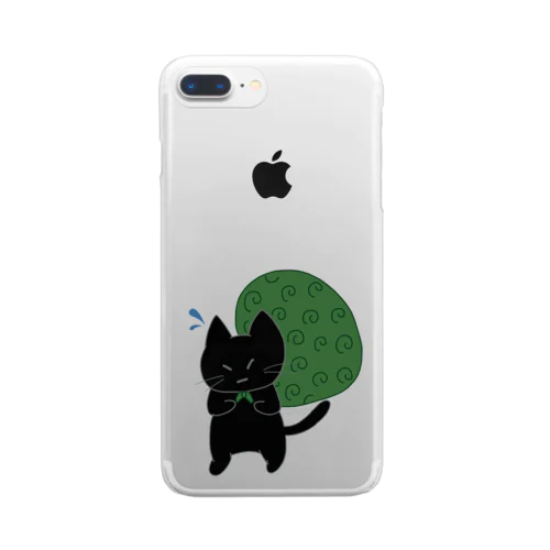 どろぼうねこ（黒） Clear Smartphone Case