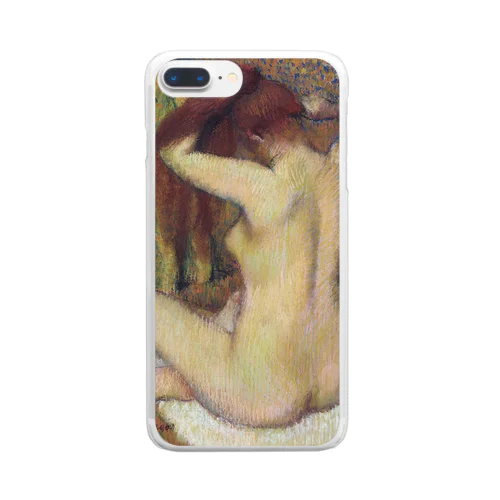 エドガー・ドガ 　/　彼女の髪をとかす女性　Woman Combing Her Hair ca. 1888–90 Clear Smartphone Case