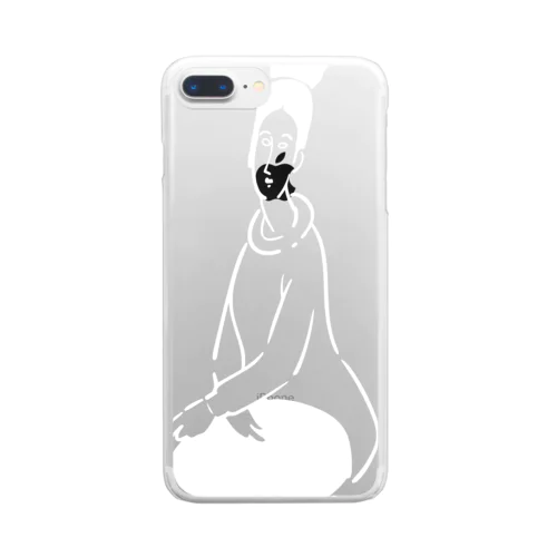 白版＿『黄色いセーターを着たジャンヌ・エビュテルヌ』 Clear Smartphone Case