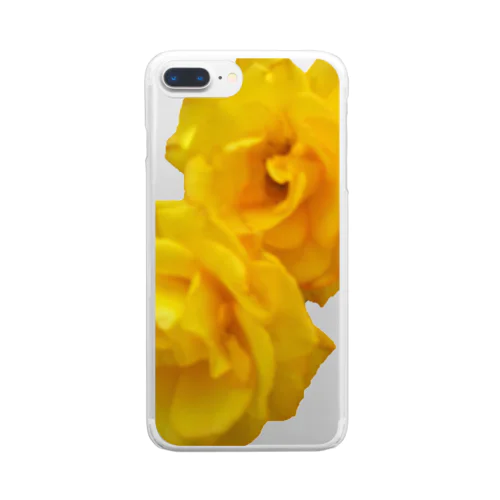 黄色い薔薇の花 Clear Smartphone Case