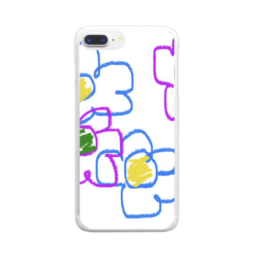 手書きの花 Clear Smartphone Case