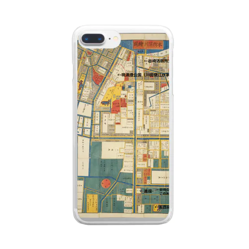 本所深川絵図 Clear Smartphone Case