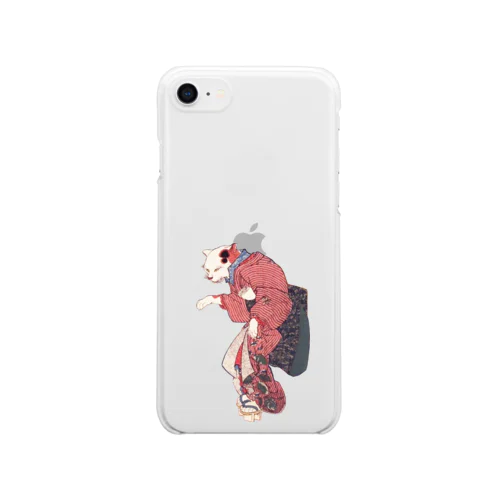 艶やかな芸者猫 Clear Smartphone Case