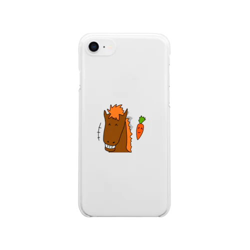 にんまり馬さん Clear Smartphone Case