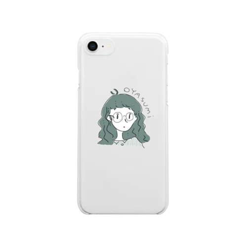 へのへのもへじちゃん(オヤスミめがねっ子) Clear Smartphone Case