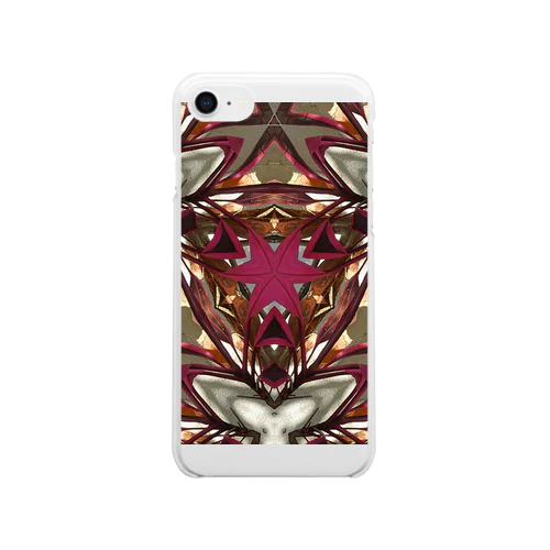redplant mandala Clear Smartphone Case