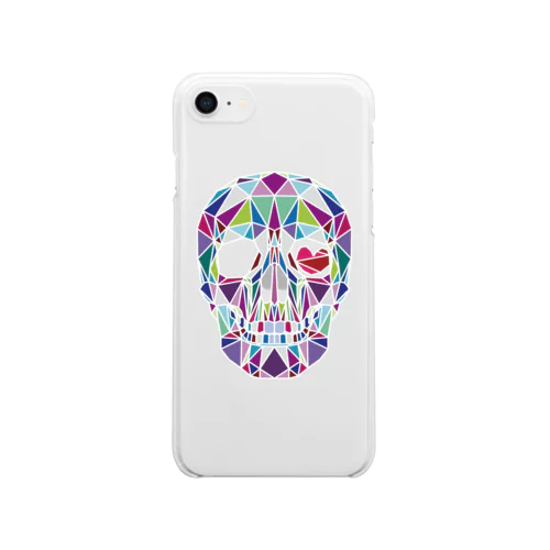 STAINED SKULL Clear Smartphone Case