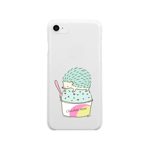 Choco Mint ハリネズミ Clear Smartphone Case