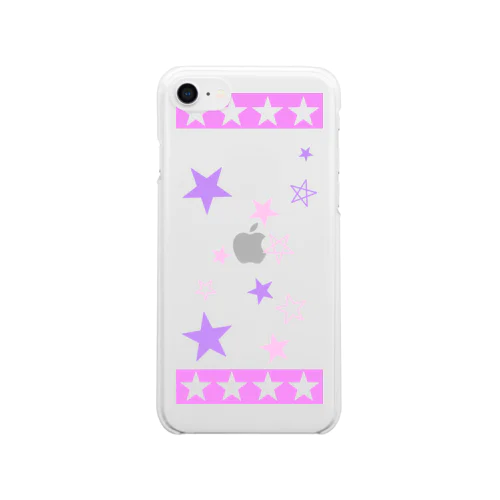 Pink×Purple  Star Clear Smartphone Case