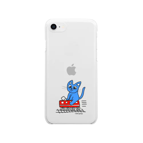 赤電のりてつニャーンコ Clear Smartphone Case