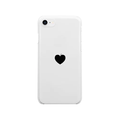 black heart Clear Smartphone Case