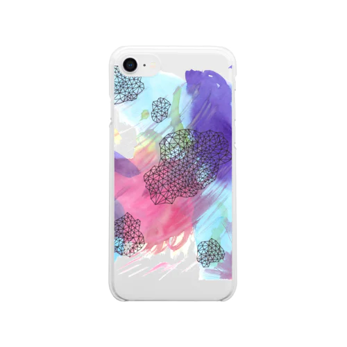 ペイントと線1 Clear Smartphone Case