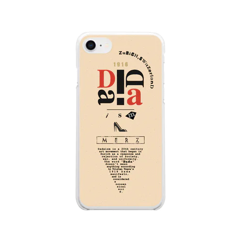 Dadaism art Typography Design Clear Smartphone Case