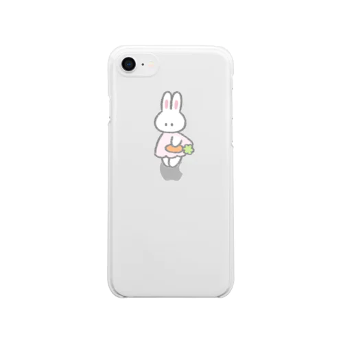 にんじんを持つ（クリア） Clear Smartphone Case