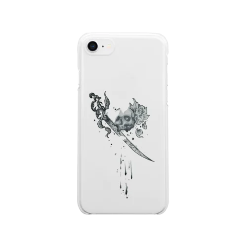 SKULL刀 Clear Smartphone Case