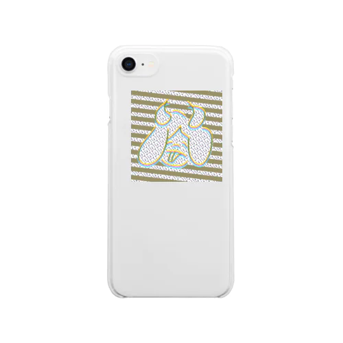 怒りながら笑うGOLD Clear Smartphone Case