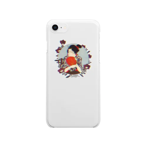 edamameosushi ukiyo-e lady Clear Smartphone Case