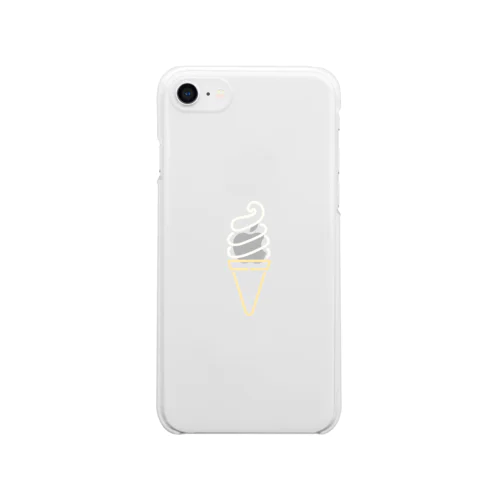ソフトクリーム（color） Clear Smartphone Case