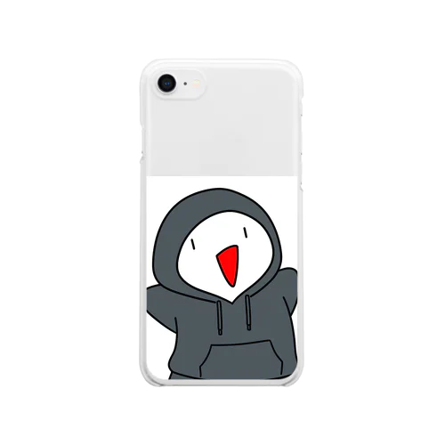 はなぴっぴのスマホカバー（パーカーの姿 Clear Smartphone Case