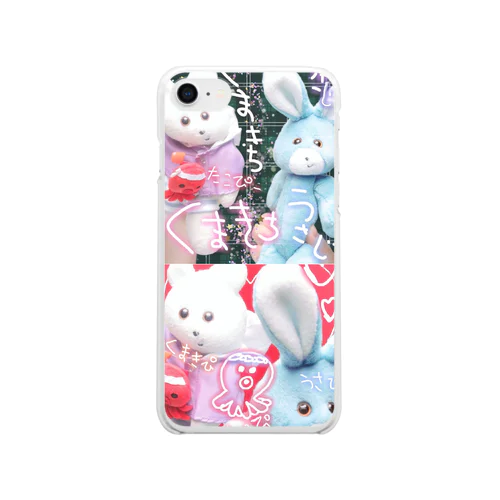 くまきち&うさじ Clear Smartphone Case