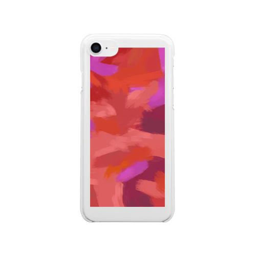 桜舞う赤 Clear Smartphone Case