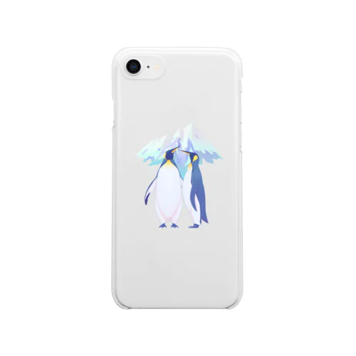 王様ペンギン（雪山） Clear Smartphone Case