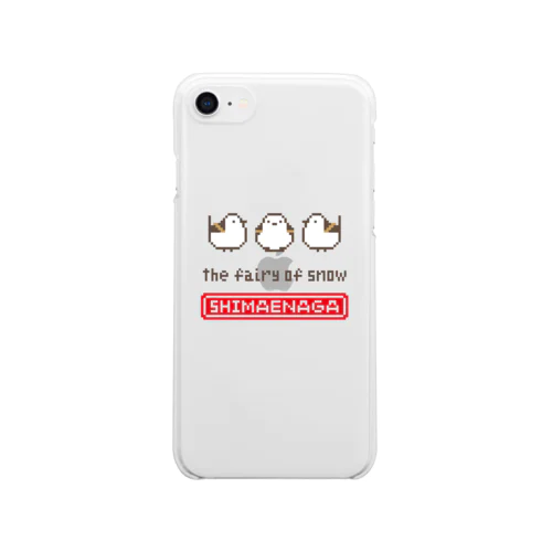 ドット絵シマエナガ Clear Smartphone Case