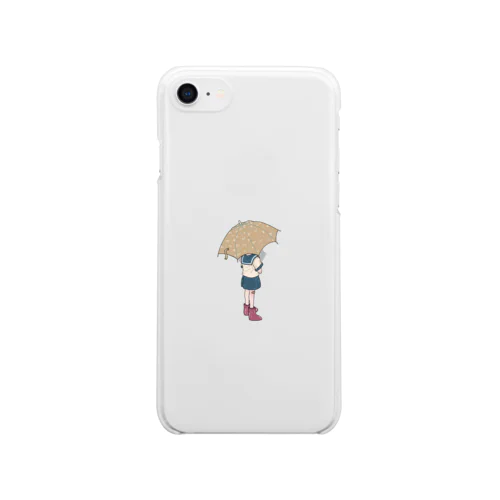 傘と少年 Clear Smartphone Case