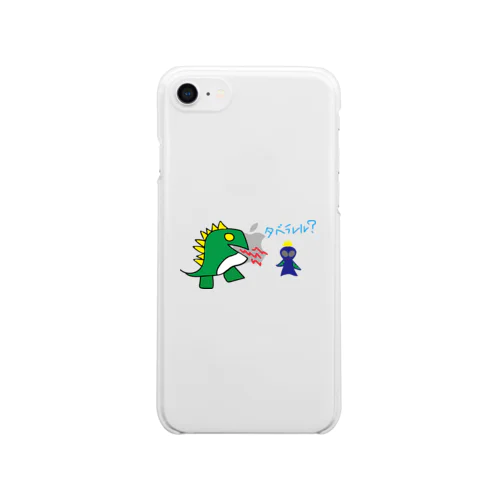 恐竜と宇宙人うんち Clear Smartphone Case