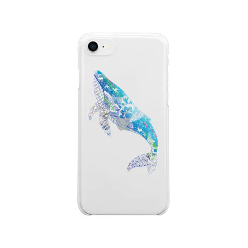 クジラの切り絵 Clear Smartphone Case
