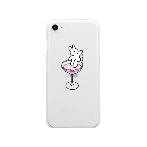 カクテルとうさぎ Clear Smartphone Case