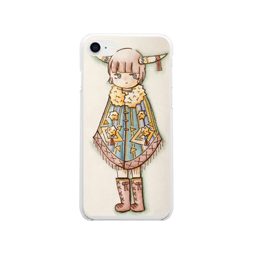 角ポンチョちゃん Clear Smartphone Case
