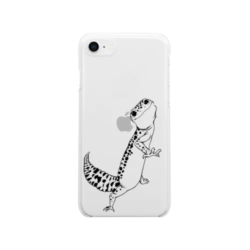 餌くれレオパ Clear Smartphone Case