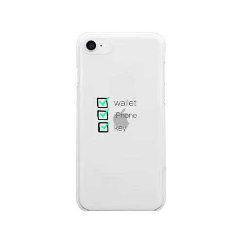 忘れ物防止 Clear Smartphone Case