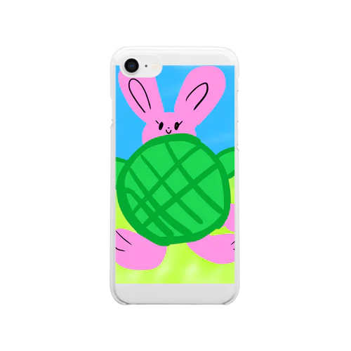 カメとうさぎ Clear Smartphone Case