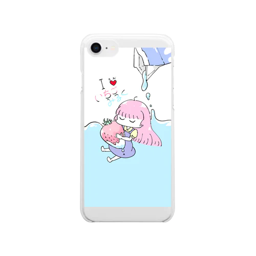 ゆるかわ　あいらぶいちごみるく Clear Smartphone Case