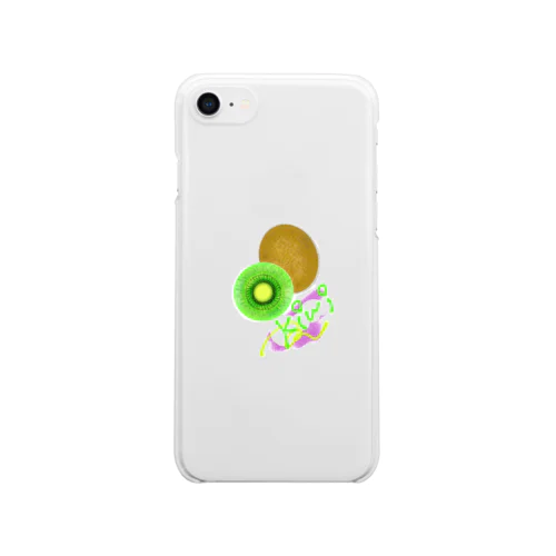 ワンポイントなキウイフルーツ Clear Smartphone Case
