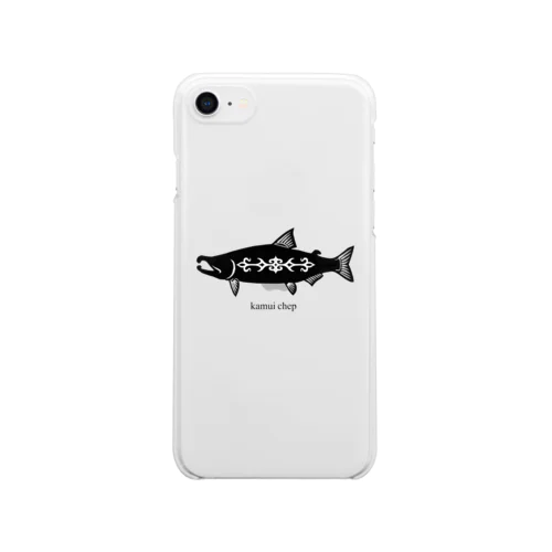 鮭   アイヌ模様 Clear Smartphone Case