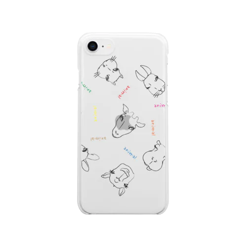 アニマル集合！！ Clear Smartphone Case