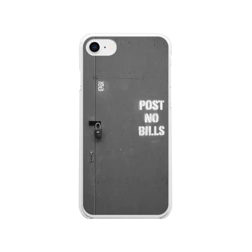 POST NO BILLS (モノクロ) Clear Smartphone Case