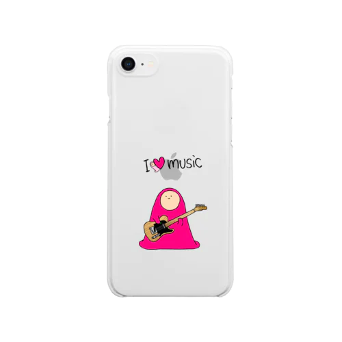 I LOVE MUSIC - アイラヴミュージック エレクトリックギターVer. Clear Smartphone Case