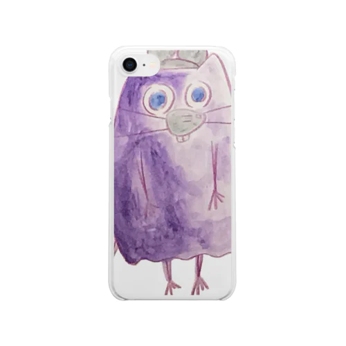 むらさきのいきもの（ねずみ年ばーじょん） Clear Smartphone Case