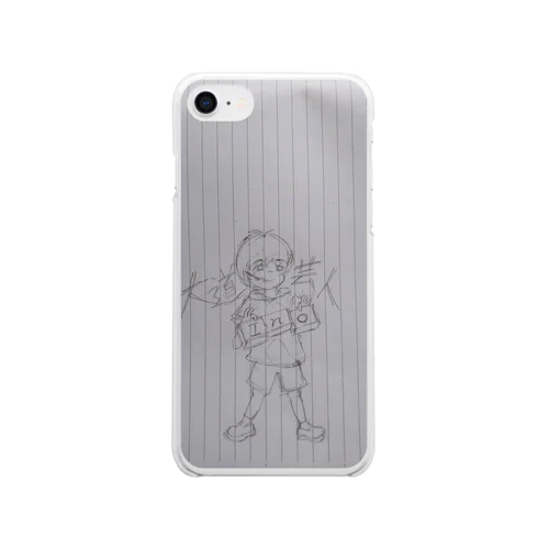 大道芸人Ino　デッサンver. Clear Smartphone Case