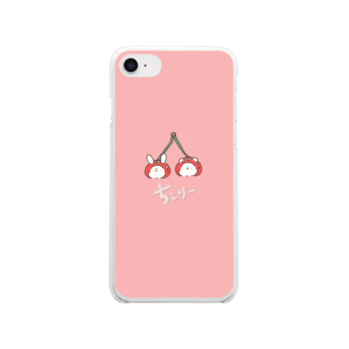 cherry twins Clear Smartphone Case