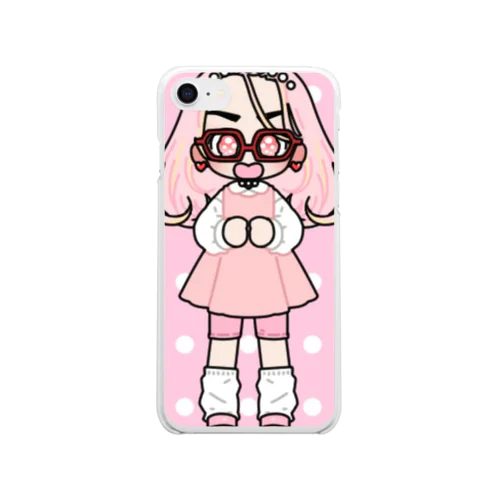 モンロー似顔絵(パステルガール使用) Clear Smartphone Case