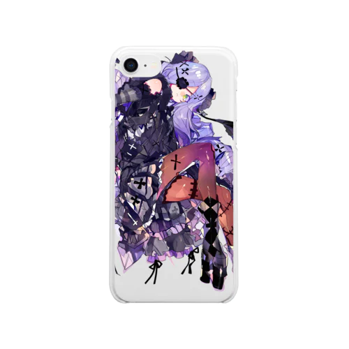 紫巻髪スマホケース  Clear Smartphone Case